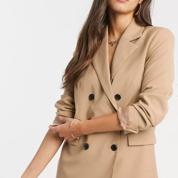 Camel Double Breasted Blazer - Picture 5 of 5